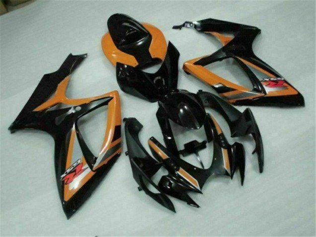Schwarz Orange Suzuki GSXR 600 / 750 K6 2006-2007 Verkleidungen Schwarz Orange Suzuki GSXR 600 / 750 K6 2006-2007 Verkleidungen