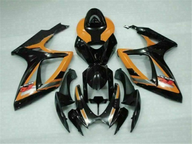 Schwarz Orange Suzuki GSXR 600 / 750 K6 2006-2007 Verkleidungen Schwarz Orange Suzuki GSXR 600 / 750 K6 2006-2007 Verkleidungen