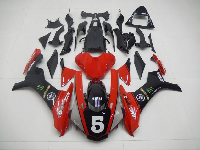Schwarz Rot 5 Yamaha R1 2015-2019 Verkleidungen Schwarz Rot 5 Yamaha R1 2015-2019 Verkleidungen