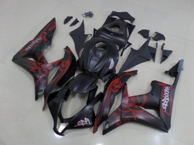 Schwarz Rot Honda CBR 600 RR 2007-2008 Verkleidungen
