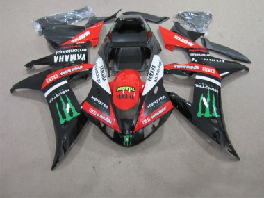 Schwarz Rot Motul Yamaha R1 2002-2003 Verkleidungen