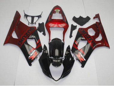 Schwarz Rot Suzuki GSXR 1000 K3 2003-2004 Verkleidungen