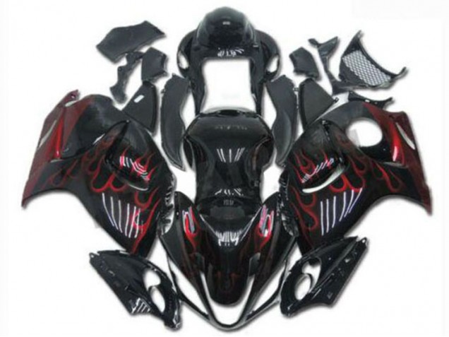 Schwarz Rot Suzuki GSXR 1300 Hayabusa 2008-2019 Verkleidung Schwarz Rot Suzuki GSXR 1300 Hayabusa 2008-2019 Verkleidung