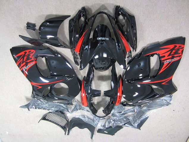 Schwarz Rot Suzuki GSXR 1300 Hayabusa 2008-2019 Vollverkleidung Schwarz Rot Suzuki GSXR 1300 Hayabusa 2008-2019 Vollverkleidung