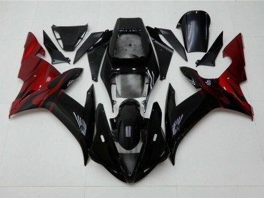 Schwarz Rot Yamaha R1 2002-2003 Verkleidungen