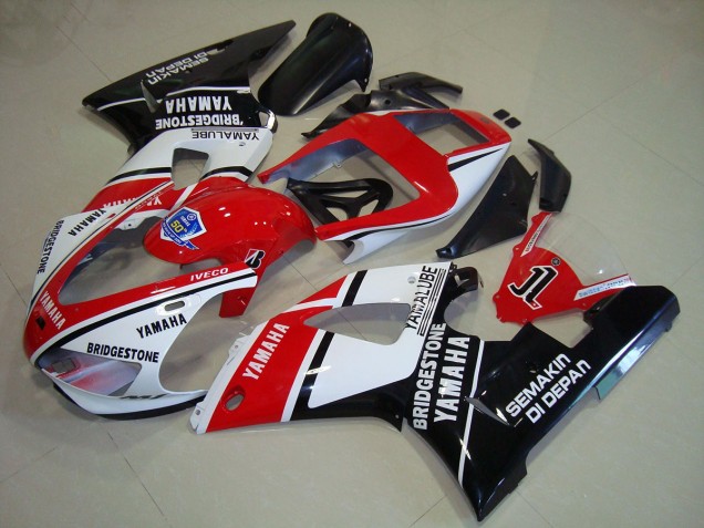Schwarz Rote Aufkleber Yamaha R1 1998-1999 Verkleidungen Schwarz Rote Aufkleber Yamaha R1 1998-1999 Verkleidungen