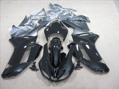Schwarz Silber Kawasaki ZX6R 2007-2008 Verkleidungen