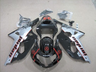 Schwarz Silber Suzuki GSXR 600 K1 K2 K3 2001-2003 Verkleidungen