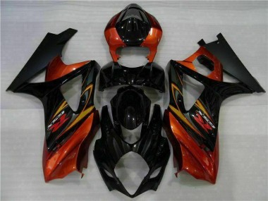 Schwarz Suzuki GSXR 1000 K7 2007-2008 VollVerkleidungen & Plastik