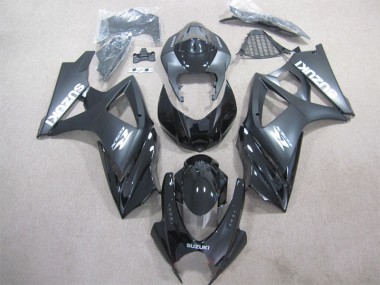 Schwarz Suzuki GSXR 1000 K7 2007-2008 Vollverkleidung