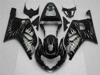 Schwarz Suzuki GSXR 600 / 750 K1 K2 K3 2001-2003 Verkleidungen