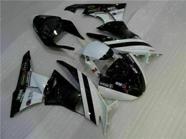 Schwarz Weiß 3M Touch4 Kawasaki ZX6R 2009-2012 Verkleidung Schwarz Weiß 3M Touch4 Kawasaki ZX6R 2009-2012 Verkleidung