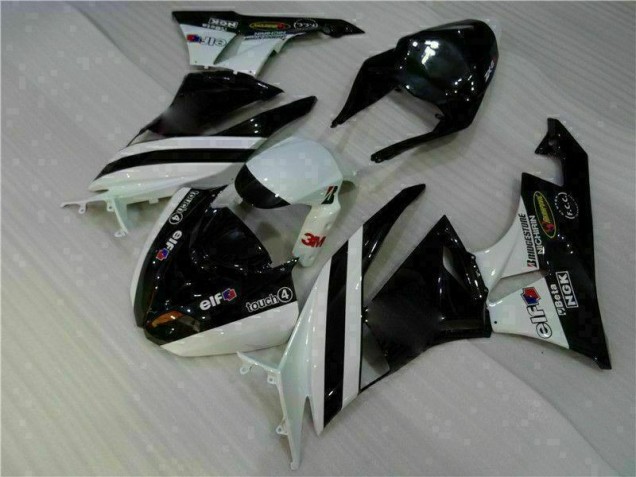 Schwarz Weiß 3M Touch4 Kawasaki ZX6R 2009-2012 Verkleidung Schwarz Weiß 3M Touch4 Kawasaki ZX6R 2009-2012 Verkleidung