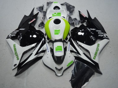 Schwarz Weiß Grün Hannspree Honda CBR 600 RR 2009-2012 Verkleidungen