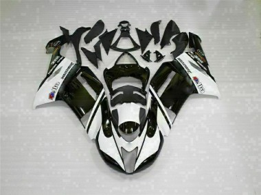 Schwarz Weiß Kawasaki ZX6R 2007-2008 Verkleidung