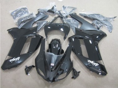 Schwarz Weiß Kawasaki ZX6R 2007-2008 Verkleidungen