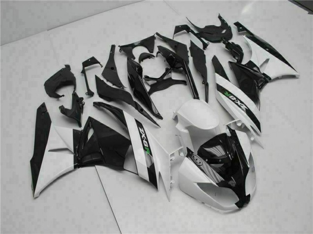 Schwarz Weiß Kawasaki ZX6R 2009-2012 Verkleidungen Schwarz Weiß Kawasaki ZX6R 2009-2012 Verkleidungen