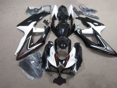 Schwarz Weiß Suzuki GSXR 600 K8 2008-2010 Verkleidung