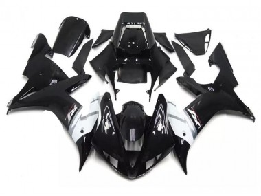 Schwarz Weiß Yamaha R1 2002-2003 Verkleidungen