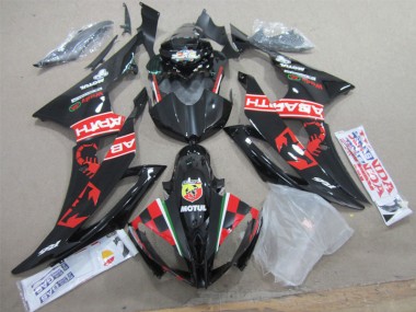 Schwarz Weißes Motul Yamaha R6 2008-2016 Verkleidungen