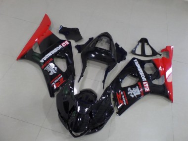 Schwarz und Rot Suzuki GSXR 1000 K3 2003-2004 Verkleidungen