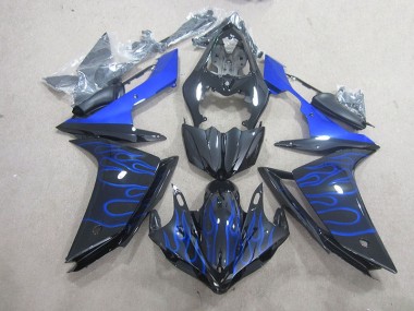 Schwarze Blau Flamme Yamaha R1 2007-2008 Verkleidungen