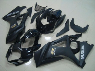 Schwarzer OEM Stil Suzuki GSXR 1000 K7 2007-2008 Verkleidungen