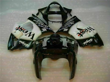 Schwarzer West Ninja Kawasaki ZX6R 2000-2002 Verkleidungen