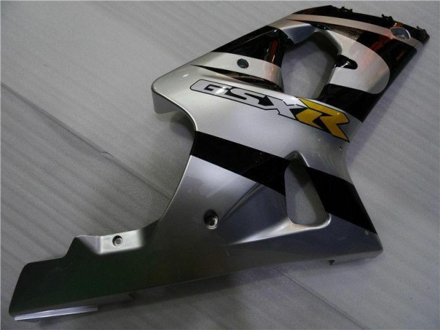 Silber Schwarz Suzuki GSXR 1000 K1 2000-2002 Verkleidungen Silber Schwarz Suzuki GSXR 1000 K1 2000-2002 Verkleidungen