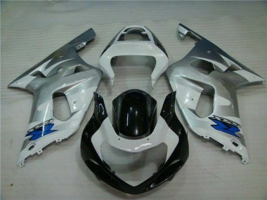 Silber Schwarz Suzuki GSXR 600 / 750 K1 K2 K3 2001-2003 Verkleidung