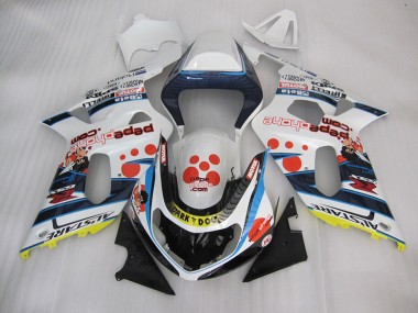 Weiß Blau Dunkel Hund Suzuki GSXR 600 K1 K2 K3 2001-2003 Verkleidungen