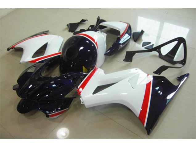 Weiß Blau Honda VFR 800 2002-2013 Verkleidungen
