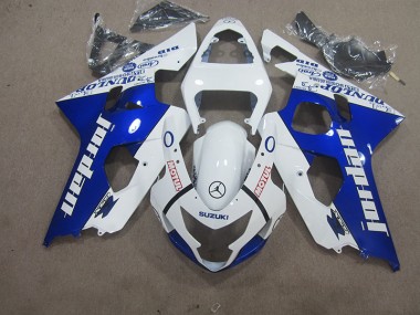 Weiß Blau Motul Suzuki GSXR 600 K4 2004-2005 Verkleidungen