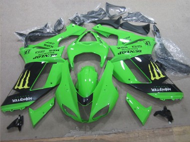 Weiß Blau Ninja Kawasaki ZX6R 2007-2008 Verkleidungen