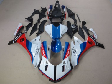 Weiß Blau Rot Advantec Yamaha R1 2015-2019 Verkleidungen