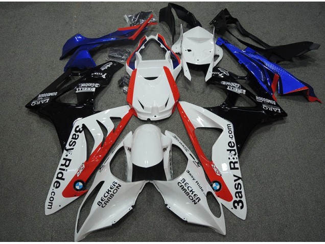 Weiß Blau Rot BMW S1000RR 2009-2014 Verkleidungen Weiß Blau Rot BMW S1000RR 2009-2014 Verkleidungen