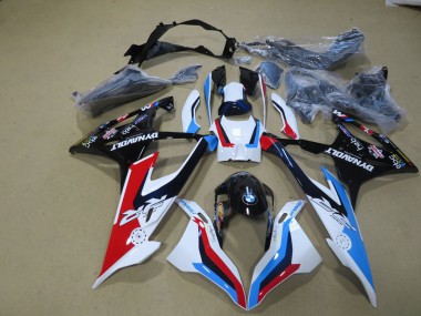 Weiß Blau Rot Schwarz BMW S1000RR 2019-2021 Verkleidungen