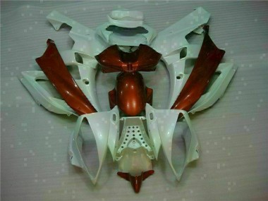 Weiß Braun Yamaha R6 2006-2007 Verkleidungen
