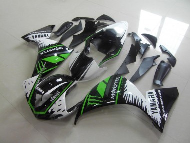 Weiß Grün Monster Yamaha R1 2012-2014 Verkleidungen