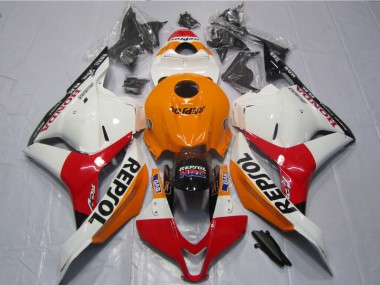 Weiß Orange Schwarz Repsol Honda CBR 600 RR 2009-2012 Verkleidungen