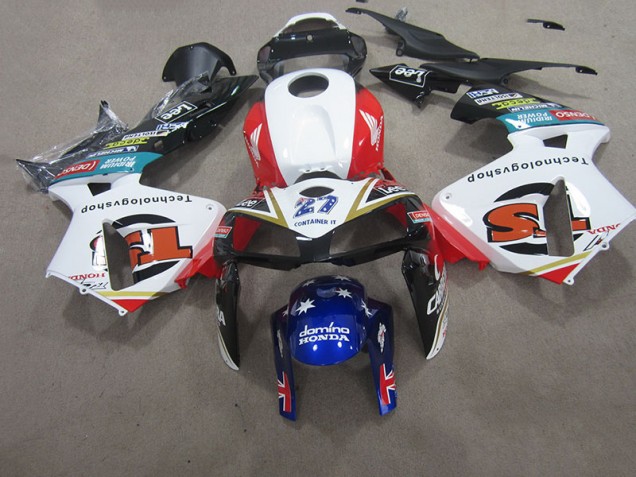 Weiß Rot Blau Honda CBR 600 RR 2007-2008 Verkleidungen Weiß Rot Blau Honda CBR 600 RR 2007-2008 Verkleidungen