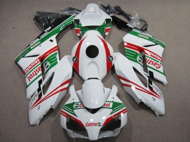 Weiß Rot Castrol Honda CBR 1000 RR 2004-2005 Verkleidungen