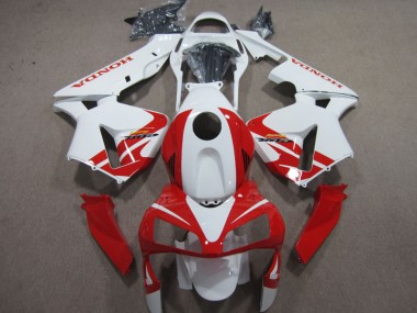 Weiß Rot Honda CBR 600 RR 2003-2004 Verkleidungen