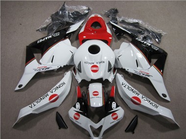 Weiß Rot Konica Minolta Honda CBR 600 RR 2009-2012 Verkleidungen