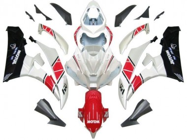 Weiß Rot Schwarz Yamaha R6 2006-2007 Verkleidungen