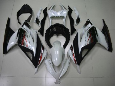 Weiß Schwarz Kawasaki EX300 2013-2016 Verkleidungen