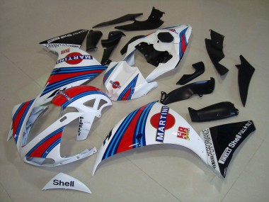 Weiß Schwarz Martini Yamaha R1 2009-2011 Verkleidungen