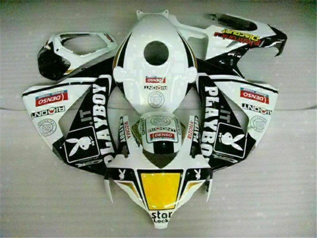 Weiß Schwarz Playboy Honda CBR 1000 RR 2008-2011 Verkleidung Weiß Schwarz Playboy Honda CBR 1000 RR 2008-2011 Verkleidung