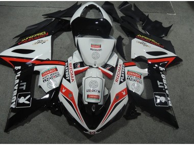 Weiß Schwarz Rizoma Playboy Kawasaki ZX6R 2005-2006 Verkleidungen
