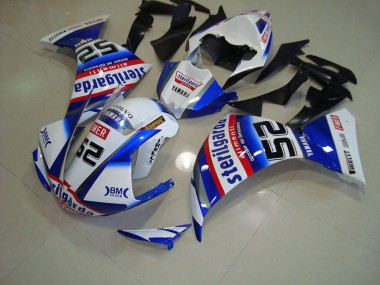 Weiß Schwarz Sterilgarda Yamaha R1 2012-2014 Verkleidungen
